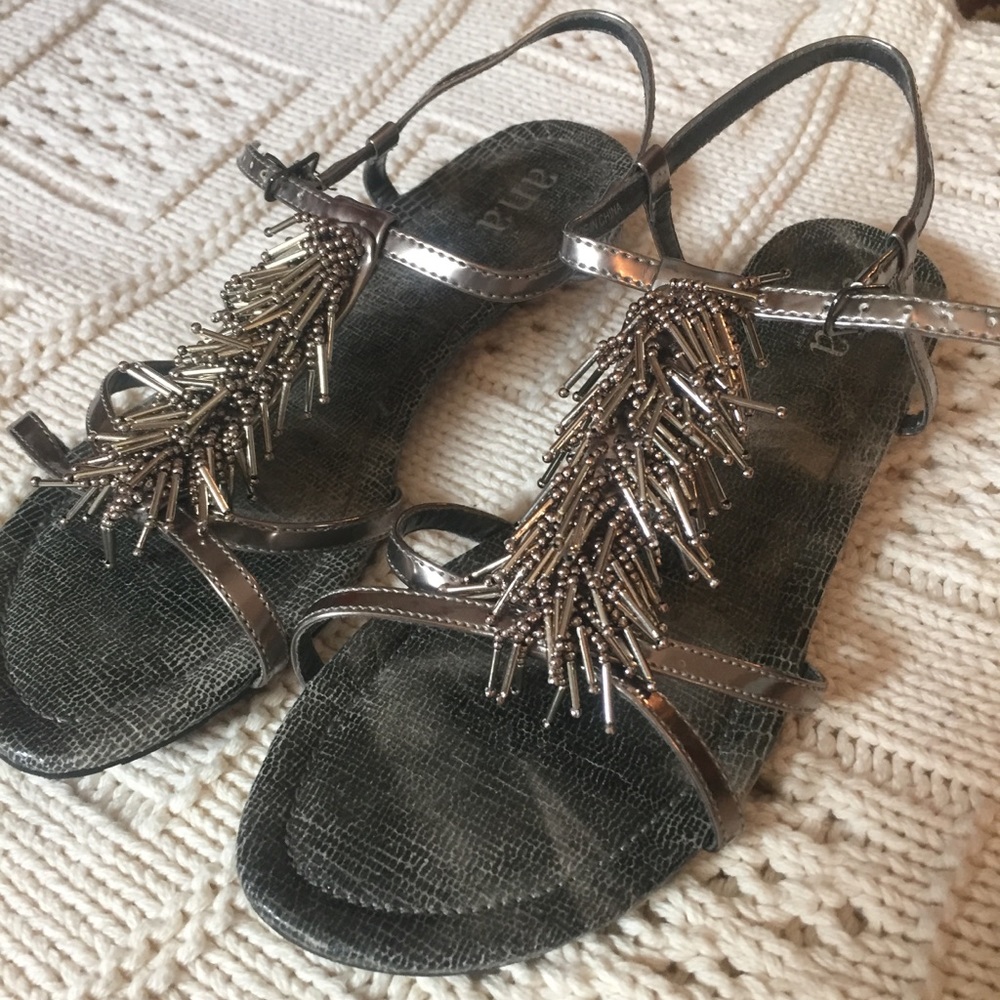A.n.a Silver Sandals